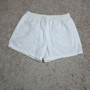 zara parachute white shorts sz large